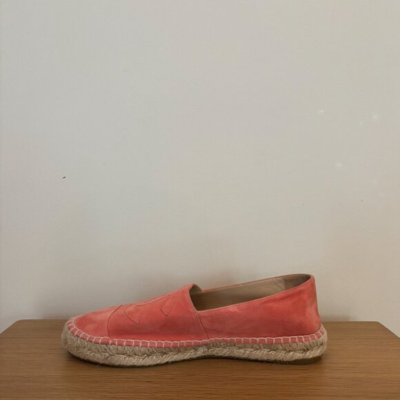 Pink Chanel Interlocking CC Logo Suede Espadrilles Size 39 EU - Picture 4 of 4